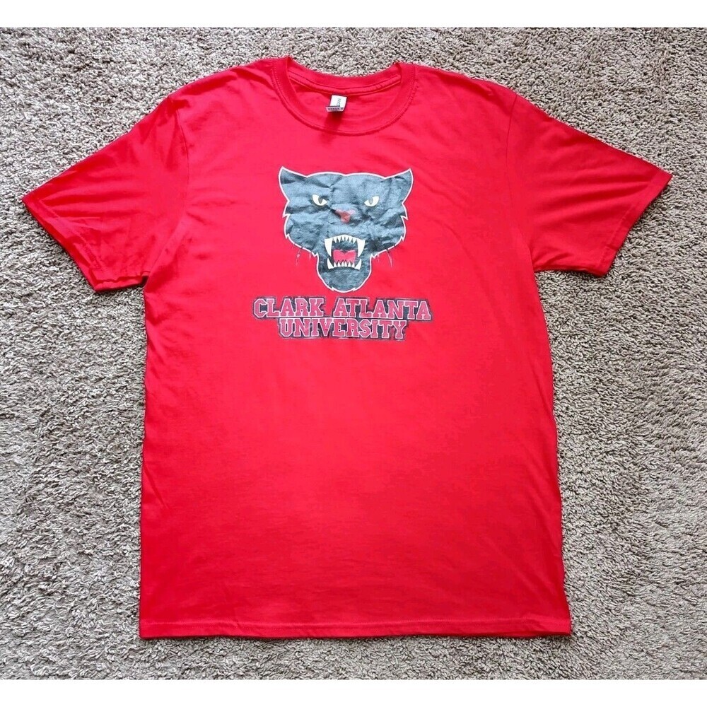 Clark University T-Shirt Men's Large Red Short Sleeve